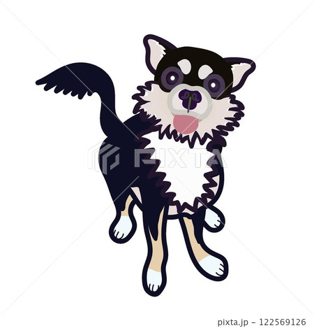 黒いチワワのイラスト 黒いチワワのイラスト 122569126
