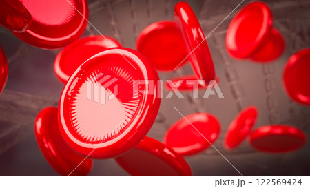 The Cell Blood for medical or sci concept 3d Rendering. 122569424