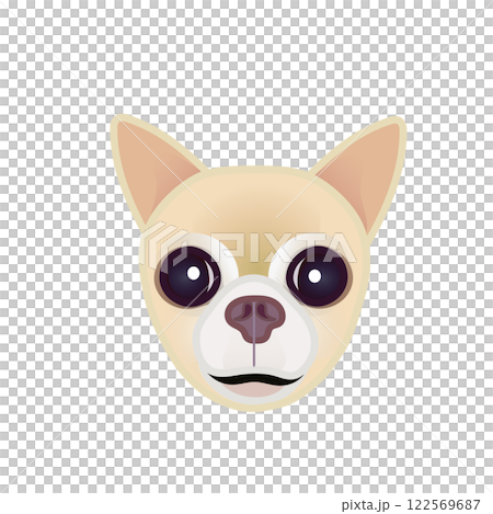 米色光滑的吉娃娃臉圖解 122569687