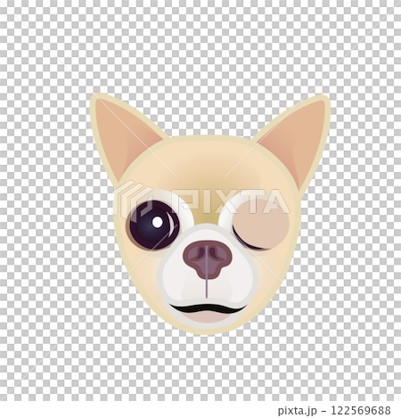 米色光滑的吉娃娃臉圖解 122569688