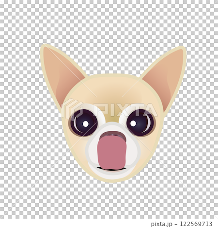 米色光滑的吉娃娃臉圖解 米色光滑的吉娃娃臉圖解 122569713