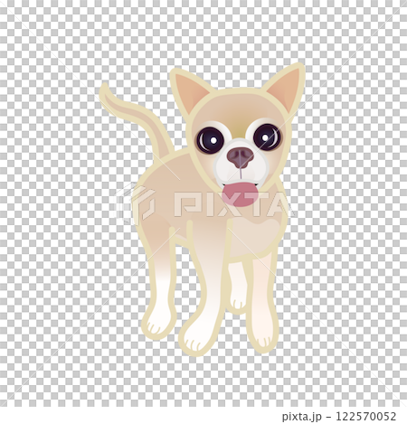 米色光滑的吉娃娃插圖 米色光滑的吉娃娃插圖 122570052