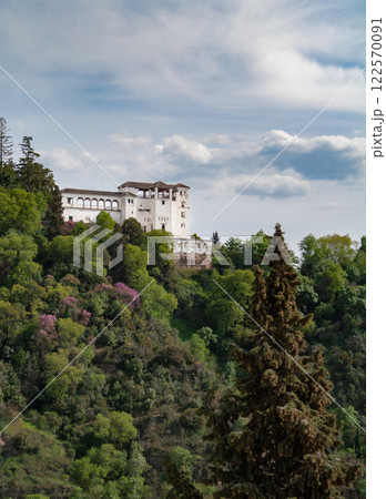Majestic Generalife Nestled Surrounded by Beautiful Greenery. Granada, Spain Majestic Generalife Nestled Surrounded by Beautiful Greenery. Granada, Spain 122570091