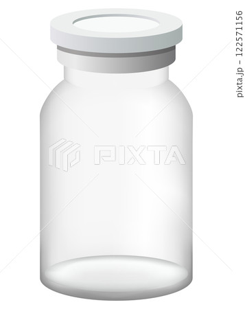 空のバイアル瓶のイラスト 122571156
