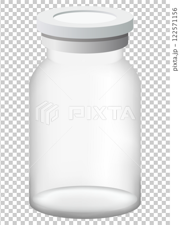 空のバイアル瓶のイラスト 122571156