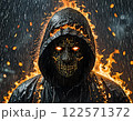 Abstract illustration image warning against cybercrime and its dangers 122571372