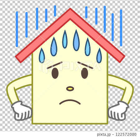 雨漏りに困る、家のキャラクター 雨漏りに困る、家のキャラクター 122572080