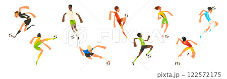 Soccer or Football Man Player in Uniform Vector Set 122572175