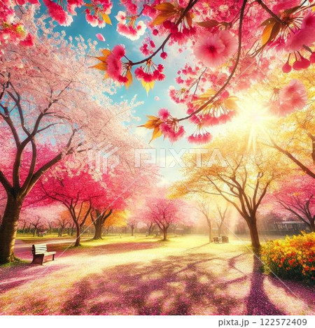 桜のある公園 122572409