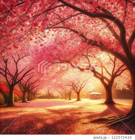 桜満開の公園 桜満開の公園 122572410