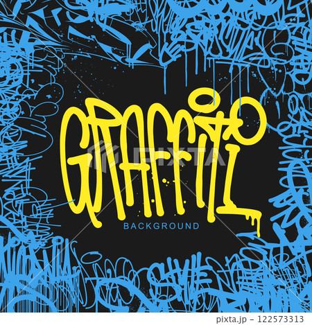 Abstract Urban Street Art Graffiti Style Vector Illustration Background Template Abstract Urban Street Art Graffiti Style Vector Illustration Background Template 122573313