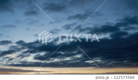 Sky Overlay. Beautiful bright sky with fluffy clouds. Nature sky 122573560