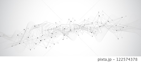 Global network connection banner design template idea. Header social network communication in the global business concept. Internet technology. Big data visualization. Vector illustration 122574378