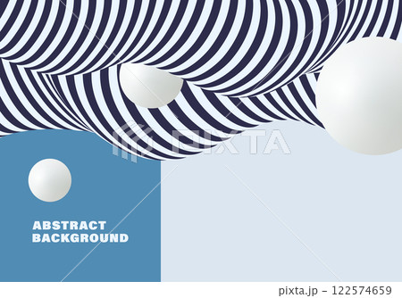 Abstract wave background, wavy stripes and spheres. Optical art. Design element. Abstract wave background, wavy stripes and spheres. Optical art. Design element. 122574659