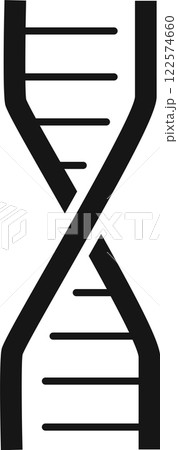 Black and white illustration depicting a DNA strand forming a double helix, symbolizing the intricate concepts of genetic code and biological inheritance in living organisms Black and white illustration depicting a DNA strand forming a double helix, symbolizing the intricate concepts of genetic code and biological inheritance in living organisms 122574660