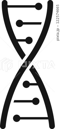 Simple black and white illustration of dna forming double helix with connecting nucleotides representing genetic code, inheritance and biological instructions Simple black and white illustration of dna forming double helix with connecting nucleotides representing genetic code, inheritance and biological instructions 122574665