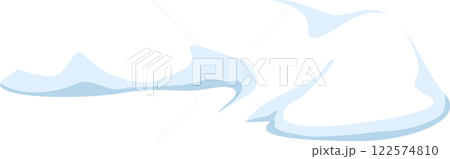 Cartoon representation of a light blue cloud floating gently in a clear sky, creating a serene and peaceful atmosphere, ideal for children s illustrations or weather related projects 122574810