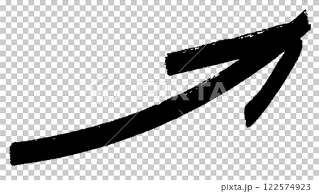 Arrow rising to the upper right - Magic hand-drawn style with momentum - Black version Arrow rising to the upper right - Magic hand-drawn style with momentum - Black version 122574923