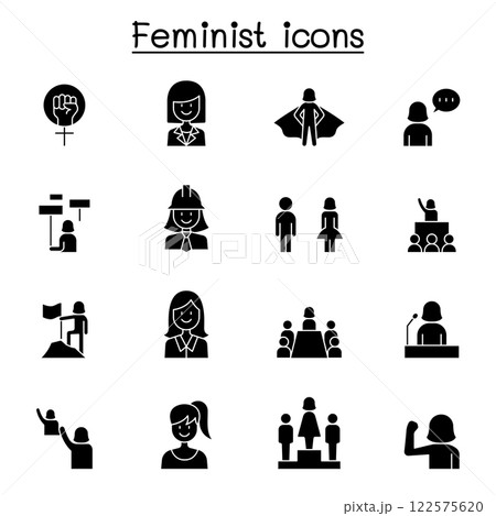 Female icon set  122575620