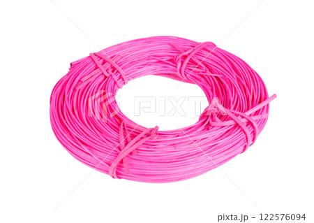 A decorative skein of purple rattan rods ideal for floral arrangements and art projects A decorative skein of purple rattan rods ideal for floral arrangements and art projects 122576094