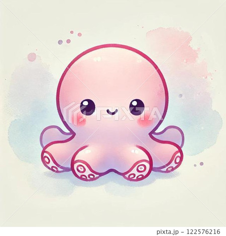 タコ かわいい 海 イラスト 水族館 タコ かわいい 海 イラスト 水族館 122576216