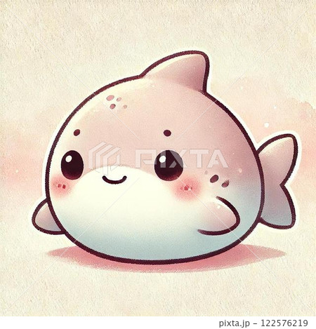 サメ　かわいい　海　イラスト　水族館 122576219