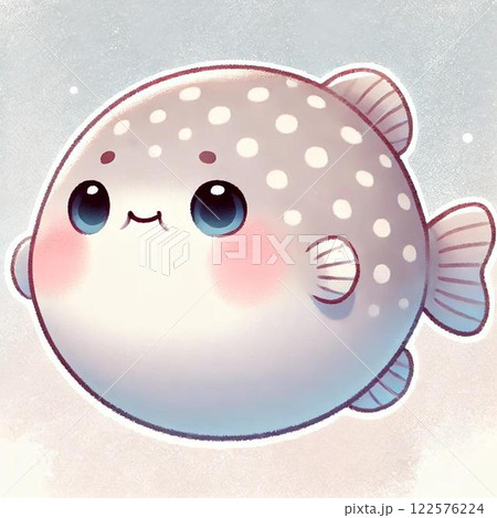 マンボウ　かわいい　海　イラスト　水族館 122576224