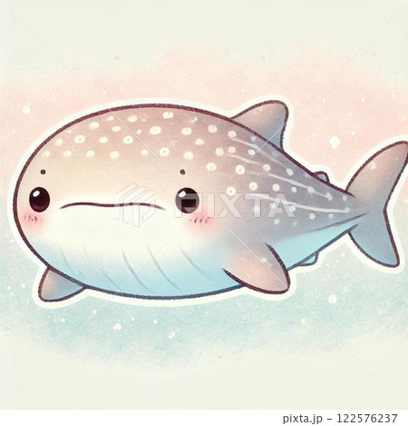 ジンベエザメ かわいい 海 イラスト 水族館 ジンベエザメ かわいい 海 イラスト 水族館 122576237