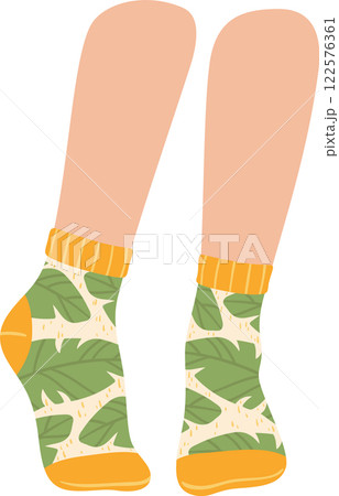 Cozy and stylish socks featuring a vibrant green leaf design, infusing everyday comfort with a refreshing touch of nature, perfect for any season and enhancing personal style Cozy and stylish socks featuring a vibrant green leaf design, infusing everyday comfort with a refreshing touch of nature, perfect for any season and enhancing personal style 122576361