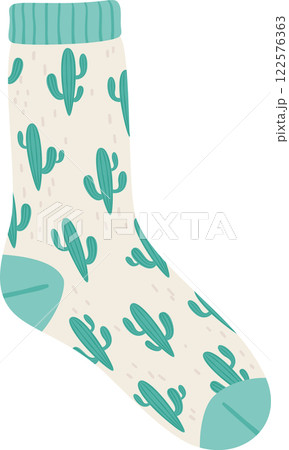 Comfortable sock featuring a repeating cactus motif, adding a touch of Southwestern charm to any outfit, perfect for expressing a love for desert landscapes and embracing Arizona style Comfortable sock featuring a repeating cactus motif, adding a touch of Southwestern charm to any outfit, perfect for expressing a love for desert landscapes and embracing Arizona style 122576363