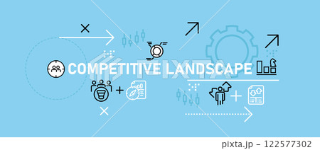 Competitive Landscape conceptual job planning market business job idea company management corporate opportunity career management design icon concept outline Competitive Landscape conceptual job planning market business job idea company management corporate opportunity career management design icon concept outline 122577302