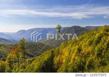 Typical autumn landscape in National park Muranska Planina, Slovakia 122577975