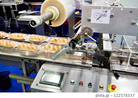 Control panel packing machine for loaves bread 122578337