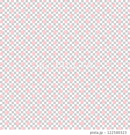 シンプルでかわいい桜のシームレスパターン 122580323