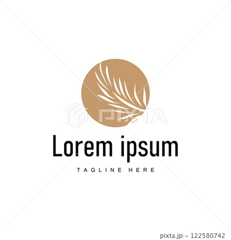 black silhouette palm tree plant logo design coconut tree illustration template icon tree beach 122580742