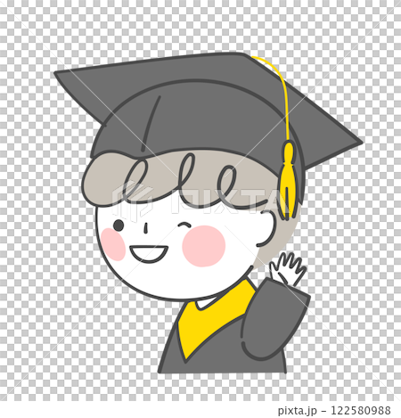 Character illustration in graduation clothes 122580988