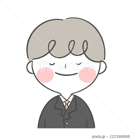 Character illustration of a student in a school uniform 122580998