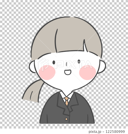 Character illustration of a student in a school uniform Character illustration of a student in a school uniform 122580999