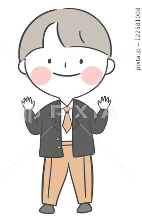 Character illustration of a student in a school uniform 122581008