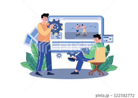 Game Designer Illustration concept on white background 122582772