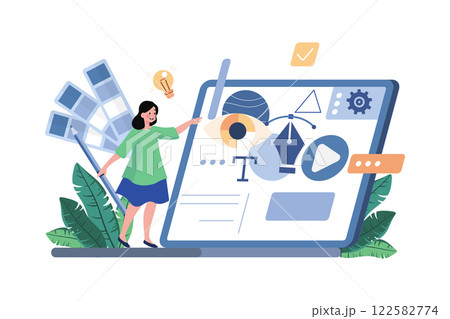 Visual Designer Illustration concept on white background Visual Designer Illustration concept on white background 122582774