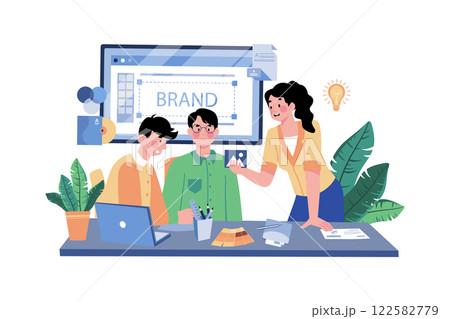 Brand Designer Illustration concept on white background 122582779
