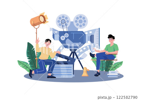 Art Director Illustration concept on white background 122582790