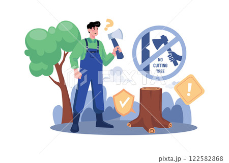 Illegal Cutting Of Forests Is Strictly Prohibited 122582868