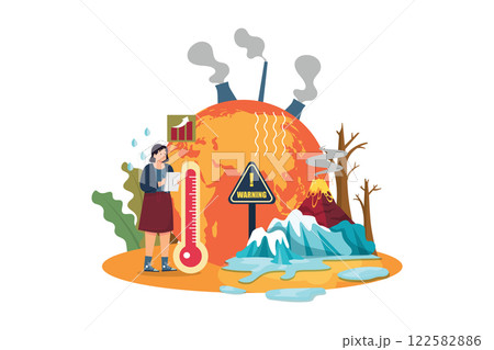 Climate Change Illustration concept on white background Climate Change Illustration concept on white background 122582886
