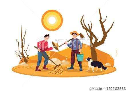 High Temperatures Illustration concept on white background 122582888
