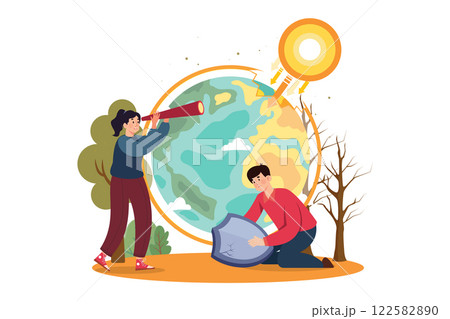 Ozone Holes Illustration concept on white background 122582890