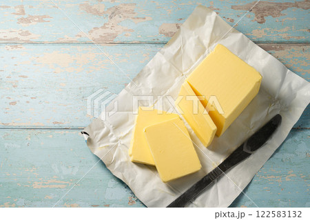 Butter block, grass-feed butter slices. Vitamin D and source of fat  Butter block, grass-feed butter slices. Vitamin D and source of fat  122583132