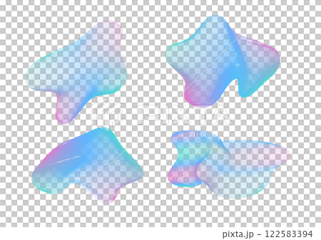 波 流体 ラインアート グラフィック 素材 122583394