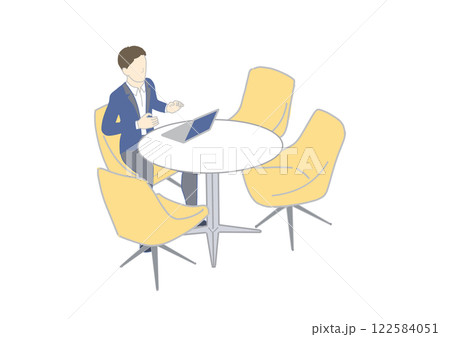 ミーティングの準備をするビジネスパーソン 122584051